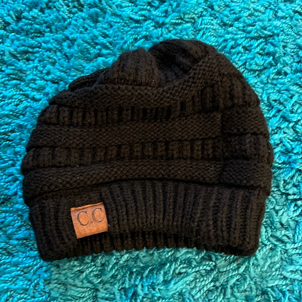 C.C Teal Crochet Beanie Hat, One Size Fits Most